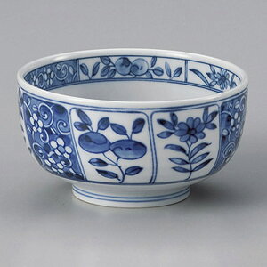 古代花大丼 約15.2cm 青系 和食器 多用丼 日本製 美濃焼 業務用 丼ぶり 丼 どんぶり 小さめ うどん 蕎麦 ミニ丼 モダン おしゃれ 和風 小丼 飯丼 28-342-338-ya