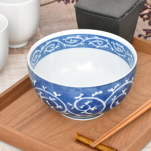 濃タコ唐草お好丼小 約13cm 青系 和食器 多用丼 日本製 美濃焼 業務用 丼ぶり 丼 どんぶり 小さめ うどん 蕎麦 ミニ丼 モダン おしゃれ 和風 小丼 飯丼 28-347-278-ya