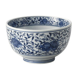 唐草古紋4.0京丼 約13cm 青系 和食器 多用丼 日本製 美濃焼 業務用 丼ぶり 丼 どんぶり 小さめ うどん 蕎麦 ミニ丼 モダン おしゃれ 和風 小丼 飯丼 28-347-258-tu