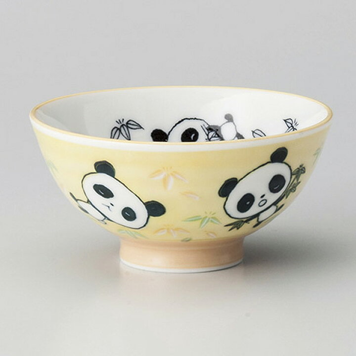 楽天市場】ご飯茶碗 イエローパンダ孫平 約10.4cm 黄系 和食器 飯器 