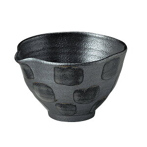 黒市松 片口鉢 約14.4cm 黒系 和食器 中鉢 日本製 美濃焼 業務用 おしゃれ 和モダン 和風 鉢 小鉢 ボウル サラダボウル 取り鉢 鍋取り鉢 とんすい カフェ風 モダン おしゃれ 28-430-118-ro