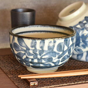 藍唐草 4.2多用丼 約13cm 青系 和食器 小丼 日本製 美濃焼 業務用 丼ぶり 丼 どんぶり 小さめ うどん 蕎麦 ミニ丼 モダン おしゃれ 和風 28-346-208-ka