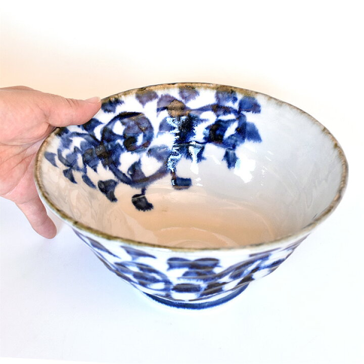 楽天市場】呉須タコ唐草 7.0変形丼 約20.8cm 青系 中華食器・アジアン 