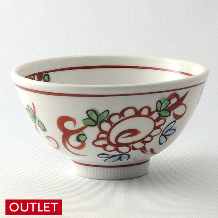 楽天市場】ご飯茶碗 手描き赤花絵ご飯茶碗 約12.1cm 赤系 和食器 飯器 