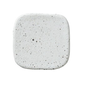 白斑点 パレット 19cm正角皿 約19cm 白系 和食器 角中皿 フラットプレート 日本製 美濃焼 業務用 四角皿 28-420-168-wa