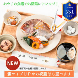 【楽天1位獲得!!】お食い初め料理セット｜鯛のサイズやお祝い膳付き等の食器付きセットも選べる【プチももか・めばえ膳】｜これ一つでお食い初めは完璧｜百日祝いに最適な天然鯛や蛤、歯固め石、お祝い箸マニュアル付き｜蛤吸いやお赤飯の追加も可能｜手頃価格のこだわり商品