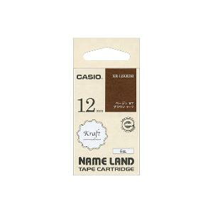 CASIO(�J�V�I) XR-12KRBR �l�[�������h �N���t�g�e�[�v �u���E��/�x�[�W������ 12mm