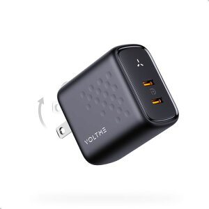 �{���g�~�[(VOLTME) V2137 �u���b�N USB�}���[�d�� Revo 35 Duo C�{C USB PD �p���[�f���o���[ �Ή� 35W USB-C×2�|�[�g �܂肽���ݎ��v���O