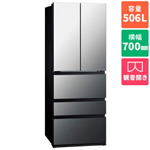 �y�W���ݒu�������z�y�����ۏؕt�z�A�N�A(AQUA) AQR-TX51A-X �u���b�N�~���[ TX�V���[�Y 5�h�A�①�� �ω��J�� 506L ��700mm