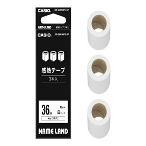 CASIO(�J�V�I) XR-36KNWE-3P ���M�e�[�v KL-LE900�p ���F�e�[�v������ ��36mm ����4m 3�{�� �l�[�������h�e�[�v