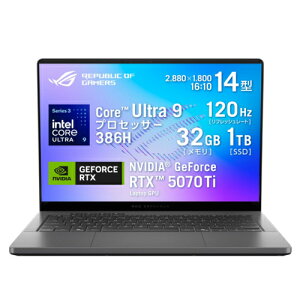�y�����ۏؕt�zASUS(�G�C�X�[�X) ROG Zephyrus G14 GU405AR-U9R5070TIG 14�^ Core Ultra 9 ������32GB SSD1TB �m�[�g�p�\�R�� �G�N���v�X�O���[