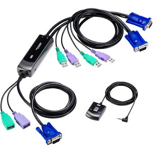 �T�����T�v���C SW-KVM2WVUN2 �茳�X�C�b�`�t���p�\�R�������ؑ֊� 2:1