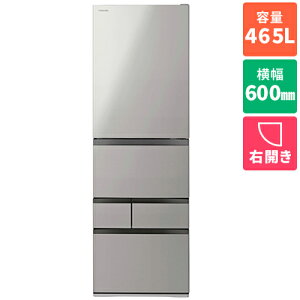 �y�W���ݒu�������z�y�����ۏؕt�z����(TOSHIBA) GR-A470GSK-EH �V�t�H���O���[ VEGETA 5�h�A�①�� �E�J�� 465L ��600mm