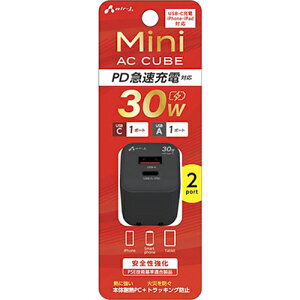 GA[WFC(air-j) AKJ-PDC30BK PD30W }pt[d USB-C×1{USB-A×1
