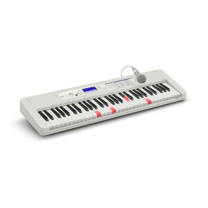 【長期保証付】CASIO(カシオ) LK-540WE ホワイト Casiotone 光ナビゲーションキーボード 61鍵盤 200曲内蔵 選べる充実のダウンロード曲