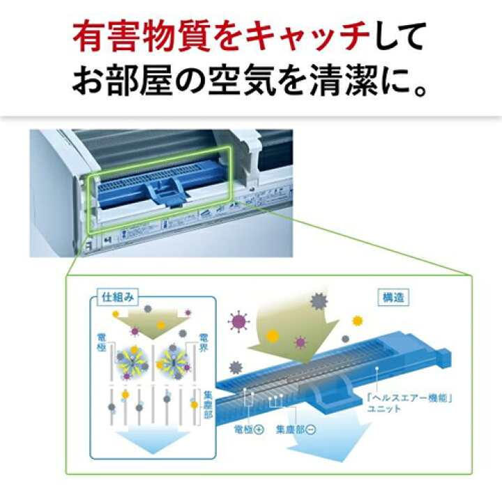 楽天市場】【標準工事費込】三菱(MITSUBISHI) エアコン 6畳用 2.2kW 