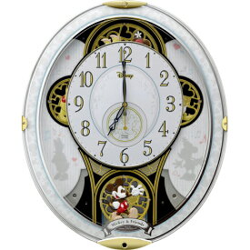 リズム時計 4MN509MC03(白) ミッキー&フレンズ M509 報時付電波置時計