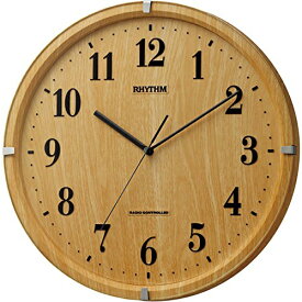 リズム時計 8MY501SR07(薄茶) ライブリーアリス 電波掛け時計