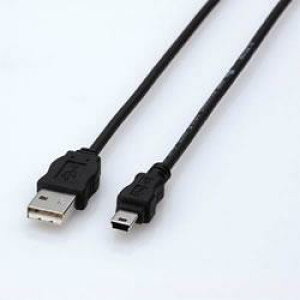 �G���R��(ELECOM) USB-ECOM530 �u���b�N USB2.0�P�[�u�� A-miniB 3m