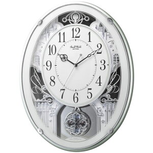 RHYTHM リズム 4MN523RH05 緑メタリック色 スモールワールドプラウド 報時付電波掛時計 4MN523RH05