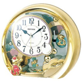 リズム時計 4SE504SR18(金色仕上) ファンタジーランド504SR クオーツ置時計