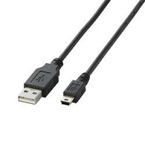 �G���R��(ELECOM) U2C-M20BK �u���b�N USB2.0�P�[�u�� A-miniB 2m