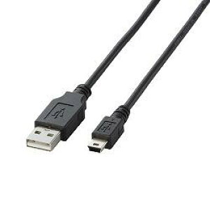�G���R��(ELECOM) U2C-M50BK �u���b�N USB2.0�P�[�u�� A-miniB 5m