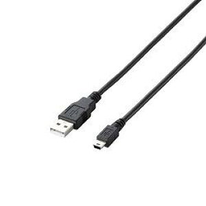�G���R��(ELECOM) U2C-JM50BK �u���b�N USB2.0�P�[�u�� A-miniB 5m