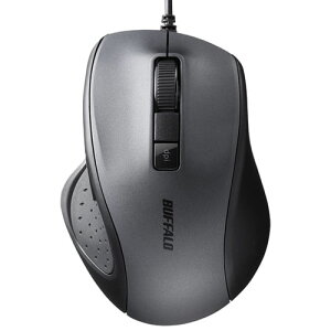 バッファロー(BUFFALO) BSMBU300BK ブラック USB 有線BlueLED光学式マウス 静音 5ボタン