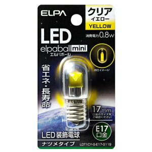 �G���p(ELPA) LDT1CY-G-E17-G119 �N���A�C�G���[ LED�d���i�c��E17 ���F