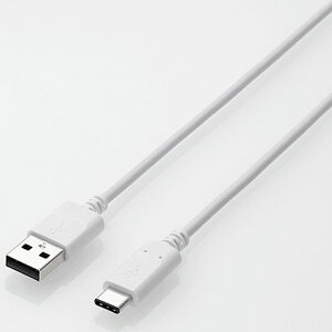 �G���R��(ELECOM) MPA-AC10NWH �z���C�g USB2.0�P�[�u�� �F�ؕi A-C 1m