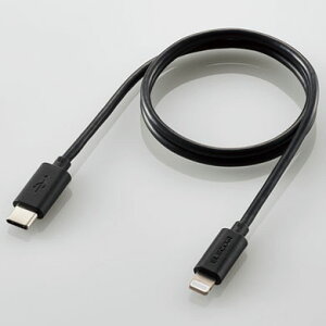 �G���R��(ELECOM) MPA-CL05BK �u���b�N USB-C to Lightning�P�[�u�� �X�^���_�[�h 0.5m
