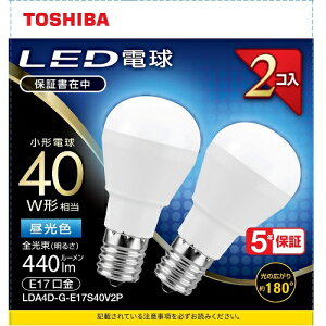 (TOSHIBA) LDA4D-G-E17S40V2P LED`d` 2{pbN F E17 40W` 440lm