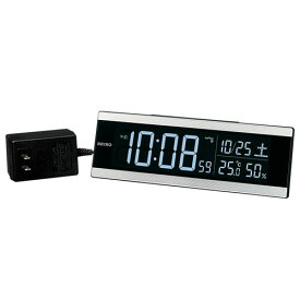 [2024年6月1日限定 エントリー＆店舗内複数購入で最大20倍ポイント]セイコー SEIKO DL306S(銀色ヘアライン模様) 電波目覚まし時計 シリーズC3 DL306S