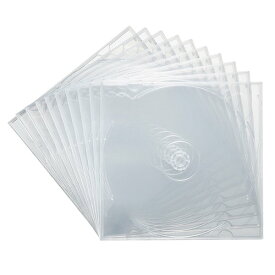サンワサプライ FCD-PSW10CL(クリア) Blu-ray DVD CDケース 2枚収納ソフトタイプ 10枚