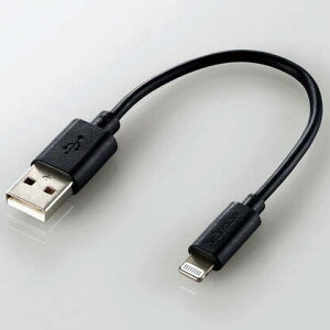 �G���R��(ELECOM) MPA-UAL01BK �u���b�N �X�^���_�[�hLightning�P�[�u�� 0.1m