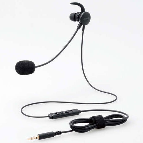エレコム(ELECOM) HS-EP16TBK(ブラック) 片耳耳栓タイプヘッドセット