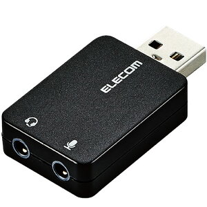 GR(ELECOM) USB-AADC01BK(ubN) I[fBIϊA_v^ USB-3.5mm }