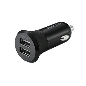 GR(ELECOM) EC-DC03BK ubN ԍڏ[d 4.8A 2|[g ܂[dΉ