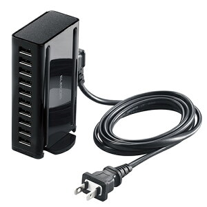 GR ELECOM EC-ACD04BK ubN 㑽|[gAC[d USB[d 60W A|[g×10