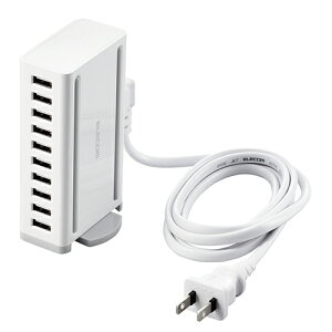 GR ELECOM EC-ACD04WH(zCg) 㑽|[gAC[d USB[d 60W A|[g×10