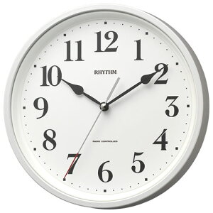RHYTHM リズム 8MY566SR03 白パール色 白 電波掛置兼用時計 フィットウェーブ 8MY566SR03