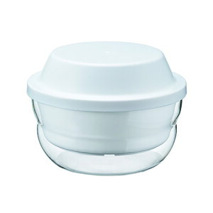 ハリオ(HARIO) XMK-120-W ホワイト ガラス製 レンジ蒸し器 1200ml