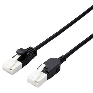 GR(ELECOM) LD-GPATSW-BK50 ubN XCORlN^[ LANP[u Cat6A 5m c܂h~
