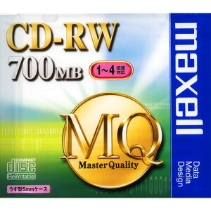 �}�N�Z��(maxell) CDRW80MQ.S1P �f�[�^�p CD-RW 700MB �J��Ԃ��L�^ 4�{�� 1��