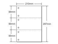 その他 マルチプリンタ帳票 A4 白紙 3面 6穴 500枚×2冊[代引不可]