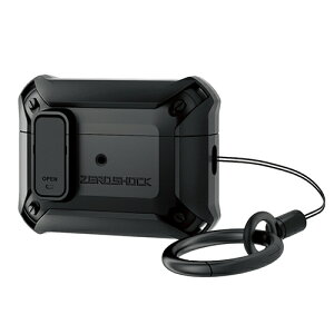 GR(ELECOM) AVA-AP4ZEROLBK ubN AirPods Pro 2 p ZEROSHOCK LockP[X bN@\t