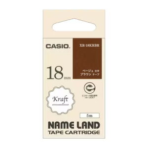 CASIO(�J�V�I) XR-18KRBR �l�[�������h�e�[�v �N���t�g�e�[�v �u���E��/�x�[�W������ 18mm