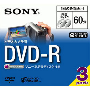 在庫あり 14時までの注文で当日出荷可能 ソニー 3DMR60A 10周年記念イベントが 両面 60分 ビデオカメラ用8cmDVD-R 通販激安 3枚