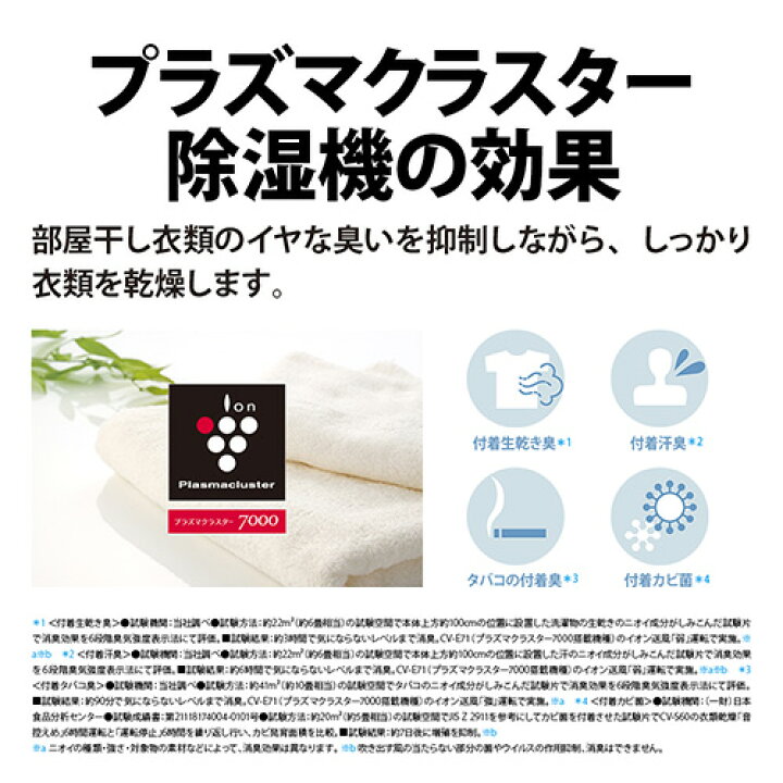 楽天市場】シャープ SHARP CV-S60-W ホワイト 衣類乾燥除湿機 